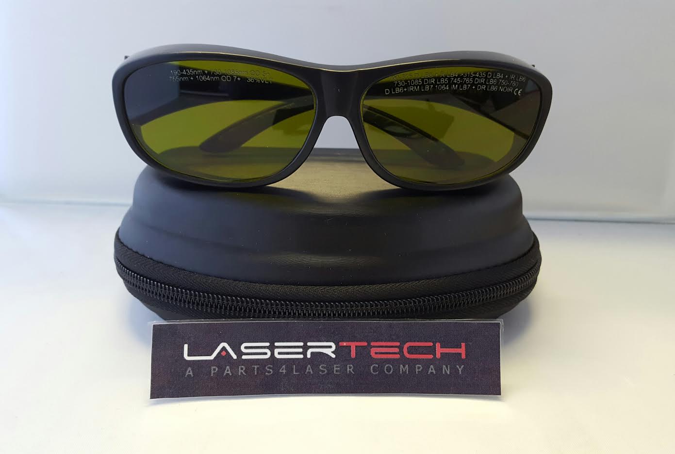  Lazerlenz Gafas de depilación láser ajustables para diodo,  alejandrita y Nd Yag 755 y 800 y 1064 nm, gafas médicas que se ajustan  sobre el marco para médico y técnico láser 