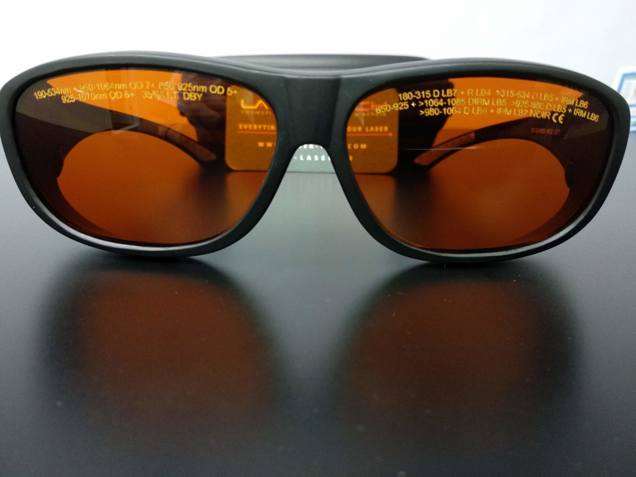 Gafas de seguridad para depilación láser, 200 – 540 nm y 900-1100 nm  Q-switched Laser Tattoo Removal Laser Protective Eyewear Laser Safety  Glasses and